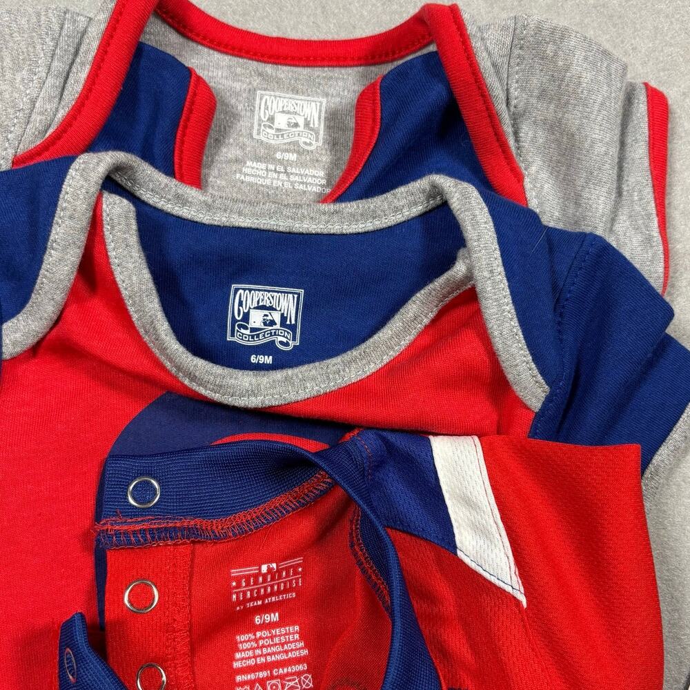 NWT 6-9M Cooperstown Collection Chicago Cubs baby one piece bodysuit‎ infant